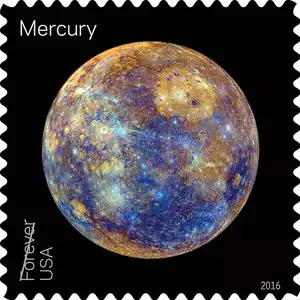 Mercury postage stamp