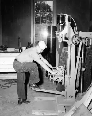 Hollow Chisel Mortiser At SoWey August 21, 1942