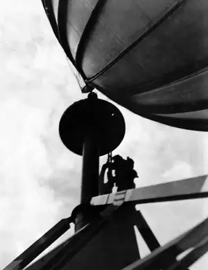 K-11 riding mast during storm September 27, 1942