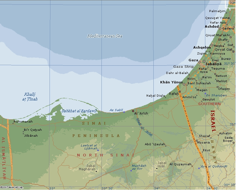 general location of USS Liberty attack