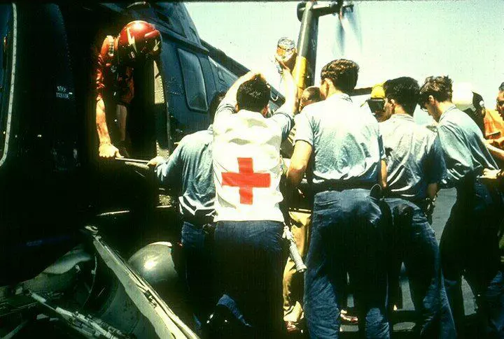 Evacuating the wounded
