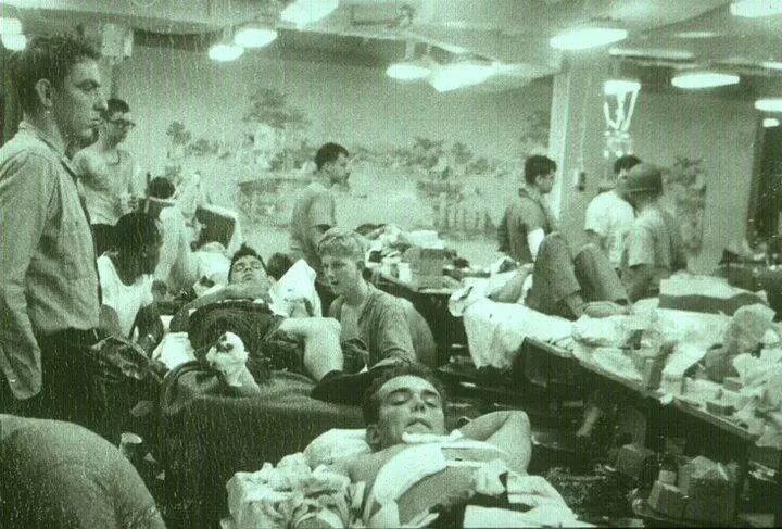 Mess converted into sick bay
