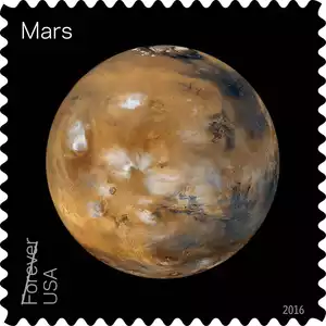 Mars postage stamp