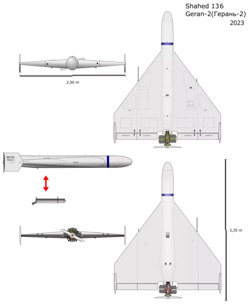 drawing of Shahed-136