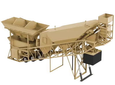 Mobile concrete batching plant