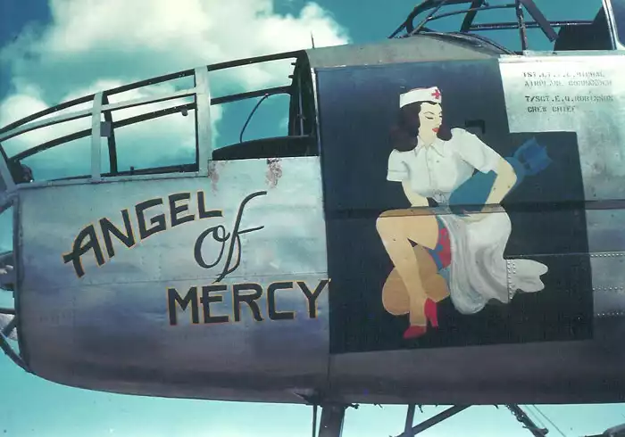 Noseart for 'Angel of Mercy.'