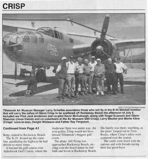 Glenn Crisp Obituary Article.