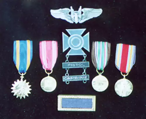 Some original and some new medals.