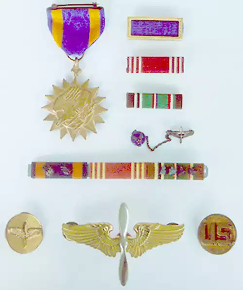 Some of my dad's original air medals and decorations.