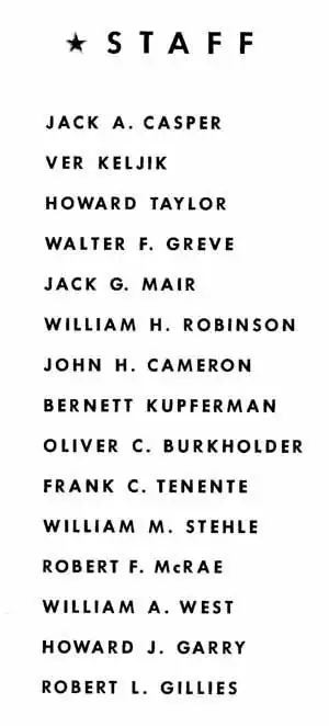 Staff- authors of the 489th Bomb Squadron Book.