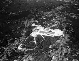 Aerial view looking north October 2, 1942