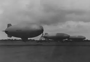 Airships secured during storm September 27, 1942