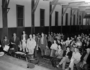 Presentation of safety award to civilian employees October 13, 1944