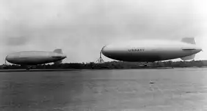 Two Moored ZP-11 Blimps August 1, 1942