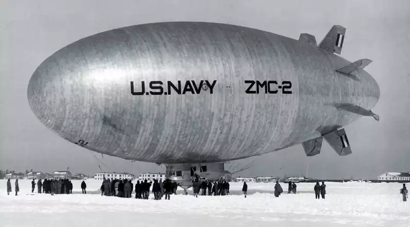 The ZMC-2, photographed here in 1935, was clad in metal