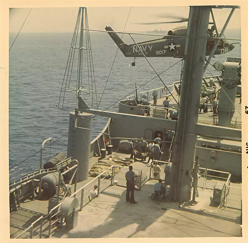 Helo evacuating the wounded