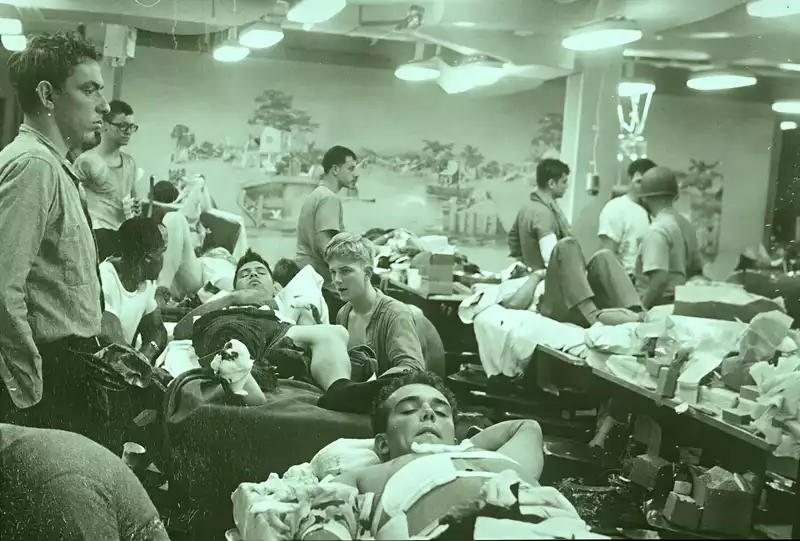 Mess converted into sick bay