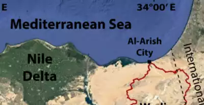 map showing Al Arish