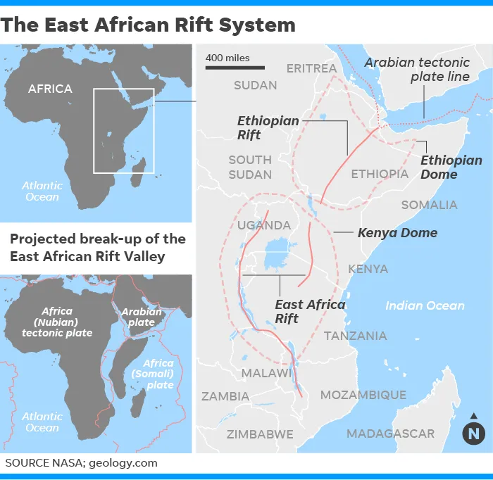 East African Rift map