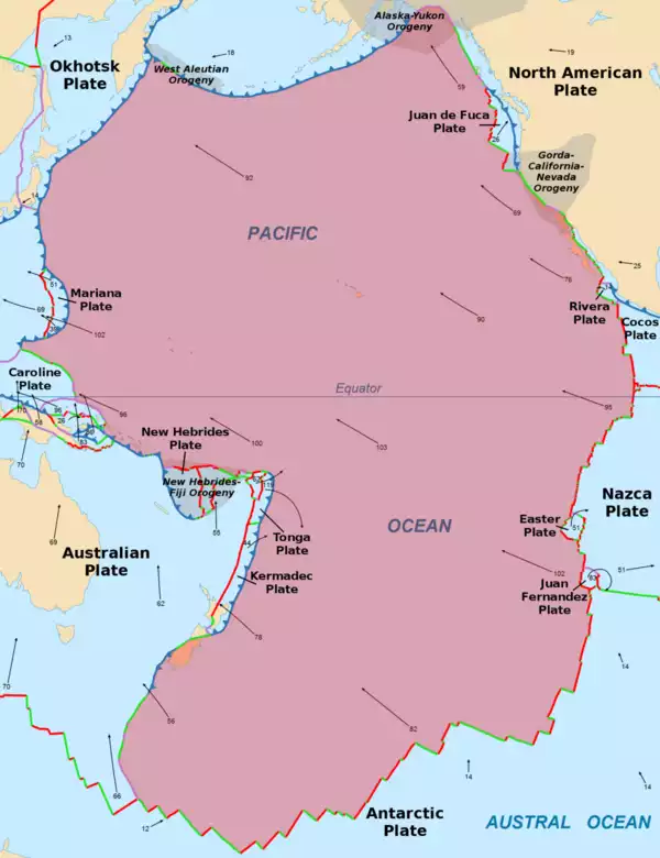 Pacific tectonic plate